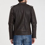 Beckett Leather Jacket // Brown Tafta (2XL)