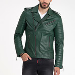 Beckett Leather Jacket // Green (L)