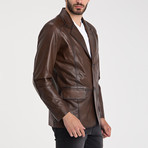 Elijah Leather Jacket // Chestnut (XL)