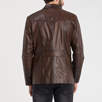 Elijah Leather Jacket // Chestnut (3XL)