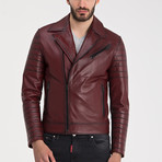 Jayce Leather Jacket // Bordeaux (L)