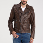 Carter Leather Jacket // Brown Tafta (3XL)