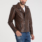 Carter Leather Jacket // Brown Tafta (S)