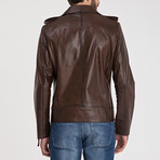 Carter Leather Jacket // Brown Tafta (M)