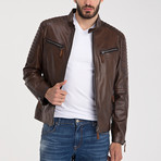 Arlo Leather Jacket // Chestnut (L)