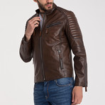 Arlo Leather Jacket // Chestnut (L)