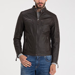 Arlo Leather Jacket // Brown Tafta (L)