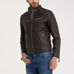 Arlo Leather Jacket // Brown Tafta (M)