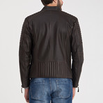 Arlo Leather Jacket // Brown Tafta (3XL)