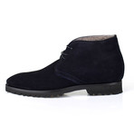 Canali // Suede + Fur Chukka Boots // Blue (US: 7)