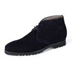 Canali // Suede + Fur Chukka Boots // Blue (US: 7)