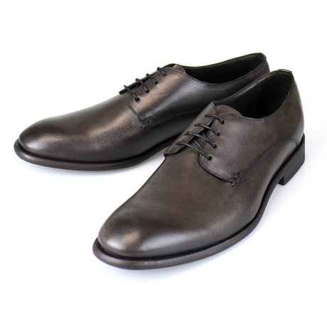 Canali // Leather Derby Shoe // Brown (US: 7.5)
