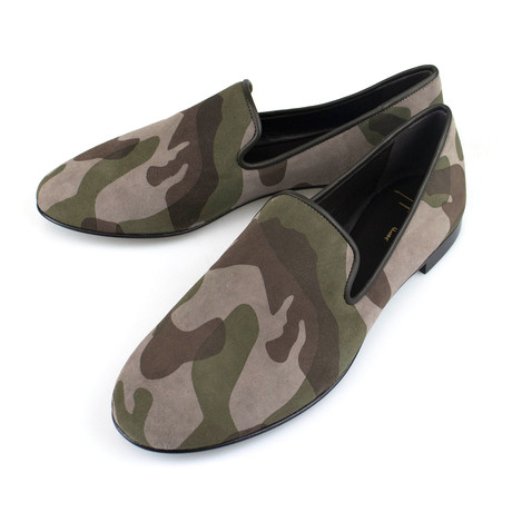 Giuseppe Zanotti // Kevin Mimo Suede Slippers // Camouflage (US: 6)