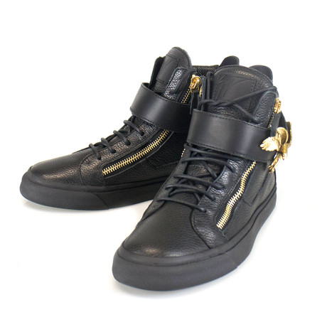 Giuseppe Zanotti // London Lindos Vague Hi-Top Sneakers // Black (US: 6)