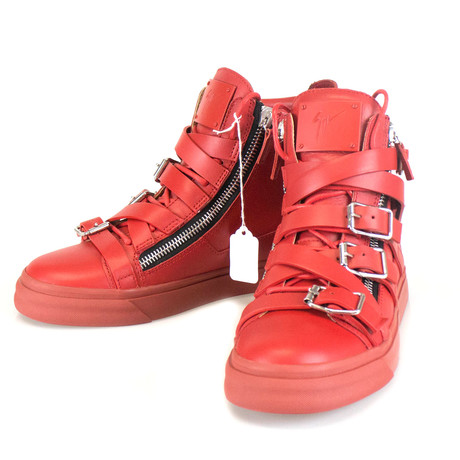 London Birel-Vague Hi-Top Sneakers // Red (US: 6)