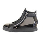 Giuseppe Zanotti // London Vernice Hi-Top Sneakers // Black (US: 6.5)