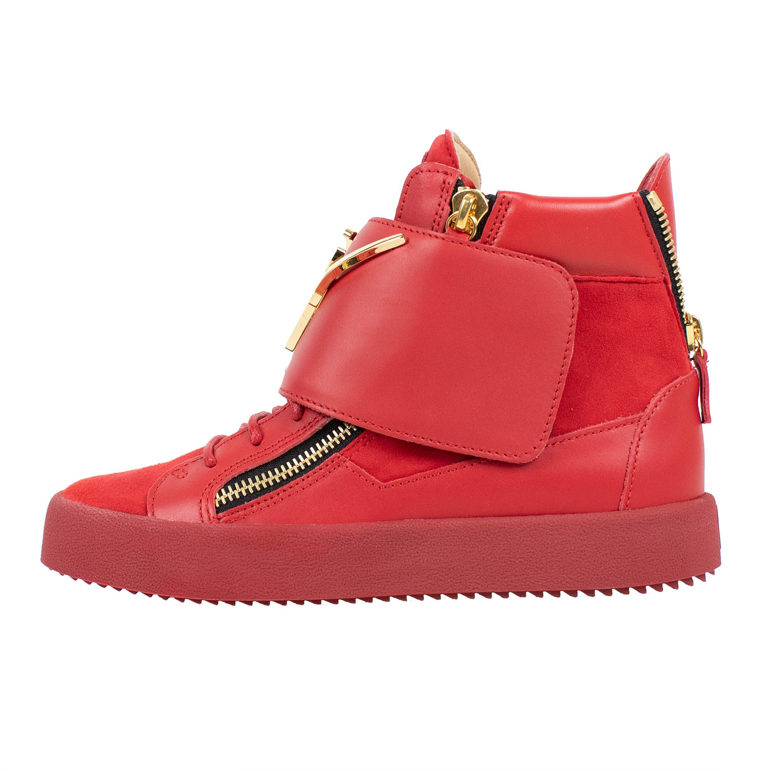 Velcro Hi-Top Sneakers // Red (US: 6) - Streetsmart Sneakers - Touch of ...