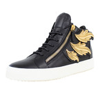 Foglia HI-Top Sneakers // Black + Gold (US: 6)