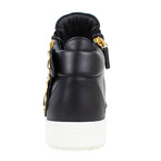 Foglia HI-Top Sneakers // Black + Gold (US: 6)