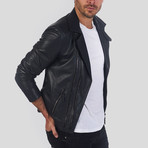 Harlow Leather Jacket // Gray (S)