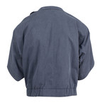 Womens Short Sleeve Zip-Up Jacket // Blue (Euro: 42)