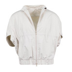 Brunello Cucinelli // Women's Short Sleeve Zip-Up Jacket // White (Euro: 40)