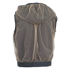 Womens Gray Hooded Mesh Rain Jacket Vest // Gray (Euro: 40)