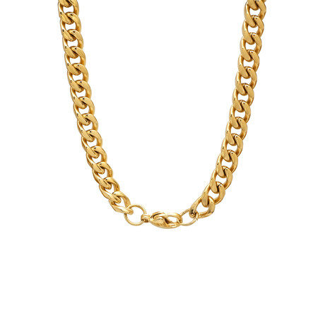 18k Gold Plated Cuban Chain Link Necklace