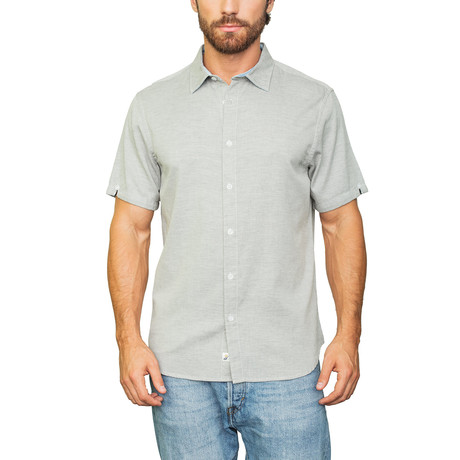 Belmont Heathered Cotton Shirt // Gray (S)