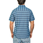 Tidal Bay Jacquard Yarn Woven Shirt // Navy (XL)