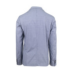 Pal Zileri // Cotton Blend Unstructured Checkered 2 Button Sport Coat // Blue (US: 52R)