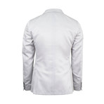 White Wool Blend 1 Button Sport Coat // White (Euro: 44)
