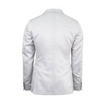 White Wool Blend 1 Button Sport Coat // White (Euro: 46)