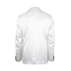 Pal Zileri // Wool Blend 1 Button Tuxedo Sport Coat // White (Euro: 48)