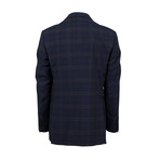 Plaid Wool Blend 2 Button Sport Coat // Blue (Euro: 44)