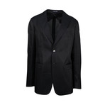 Cotton Blend Unstructured 2 Button Sport Coat // Black (Euro: 44)