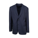 Oxford Wool Blend 2 Button Sport Coat // Blue (Euro: 56)