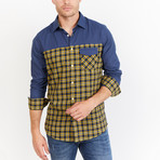 Irving Button-Up // Yellow + Navy Check (2XL)