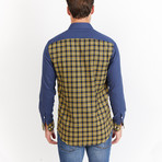 Irving Button-Up // Yellow + Navy Check (M)