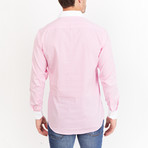 Garret Button-Up // Pink + White (2XL)