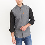 Joey Button-Up // Gray + Black (S)