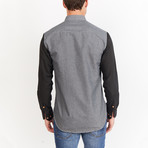 Joey Button-Up // Gray + Black (M)
