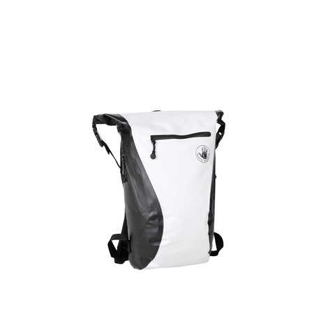 Advenire Vertical Roll-Top Backpack // White