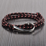 Rope Hook Clasp Wrap Bracelet // Black