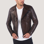 Jayce Leather Jacket // Chestnut (S)