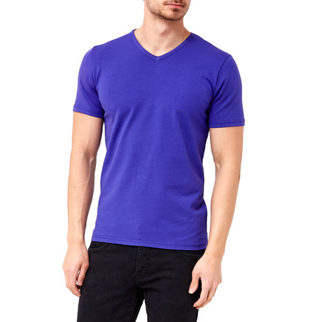 T-Shirt Collar Shirt // Purple (S)