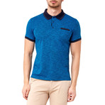 Collar Shirt // Ocean Blue + Black Trim (XL)