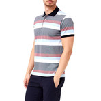 Collar Shirt Striped // Navy Blue (2XL)