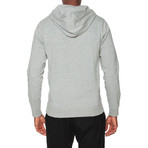 Light Weight Henley Hoodie // Light Gray (L)