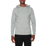 Light Weight Henley Hoodie // Light Gray (L)